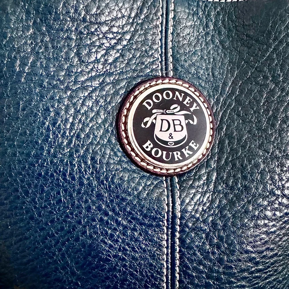 Dooney & Bourke Pebble Grain Blue Leather Backpack w/ COA EUC